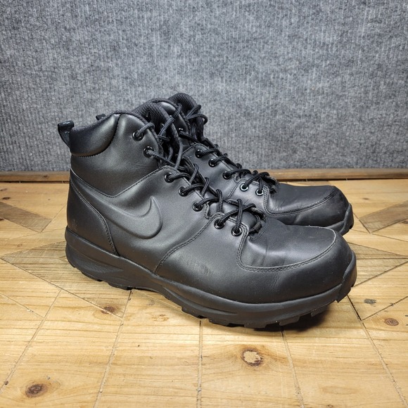 Nike Other - Nike Manoa Mid Men's Size 13 Winter‎ Sneaker Boots Triple Black Leather